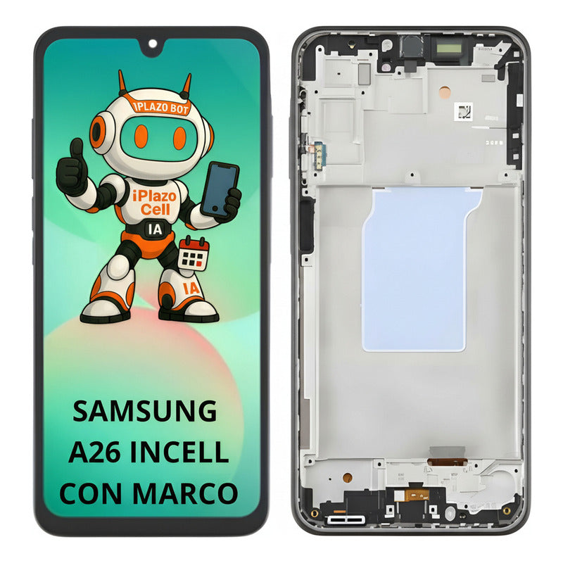 Pantalla  Sasmung A26 A266 Incell Con Marco Calidad Premium Negro