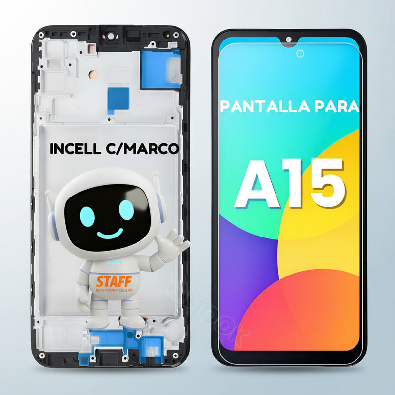 Pantalla Display Para Samsung A15 4g 5g A155  Incell Marco Negro