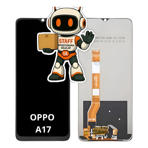 Pantalla Compatible Oppo A17 / A17k  Alta Calidad Premium Negro