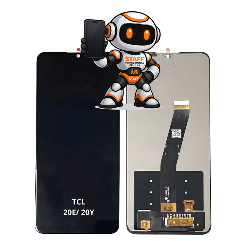 Pantalla Compatible  Tcl 20e Tcl 20y Calidad Premium Negro