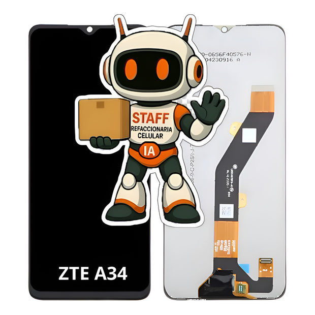 Pantalla Compatible Zte A34 Alta Calidad Premium Negro