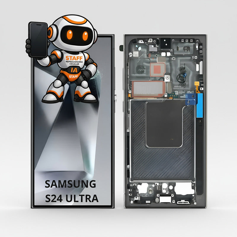 Pantalla Compatible Samsung S24 Ultra Marco Premium Negro