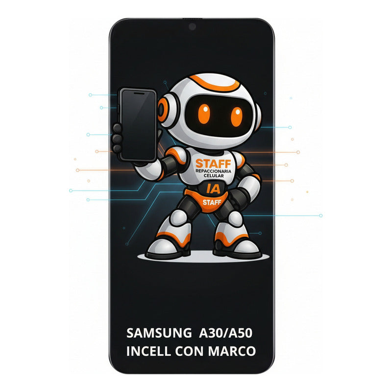 Pantalla Samsung A30/ A50 A505 Incell Marco Calidad Premium Negro