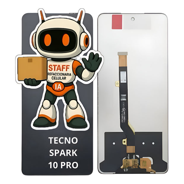 Pantalla Compatible Tecno Spark 10 Pro  Alta Calidad Premium Negro