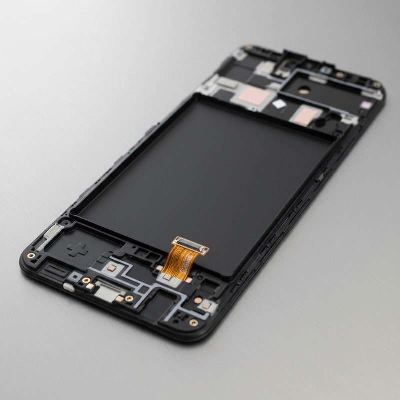 Pantalla Samsung A20 Oled Con Marco A205 Calidad Premium Negro