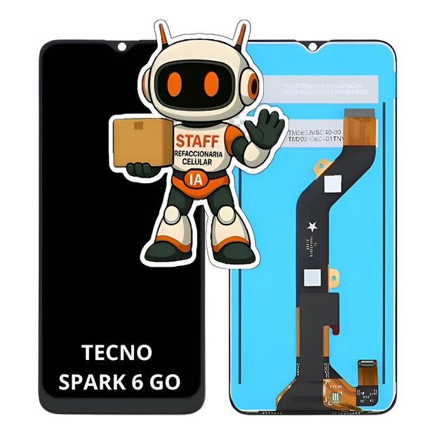 Pantalla Compatible Tecno Spark 6 Go Alta Calidad Premium Negro