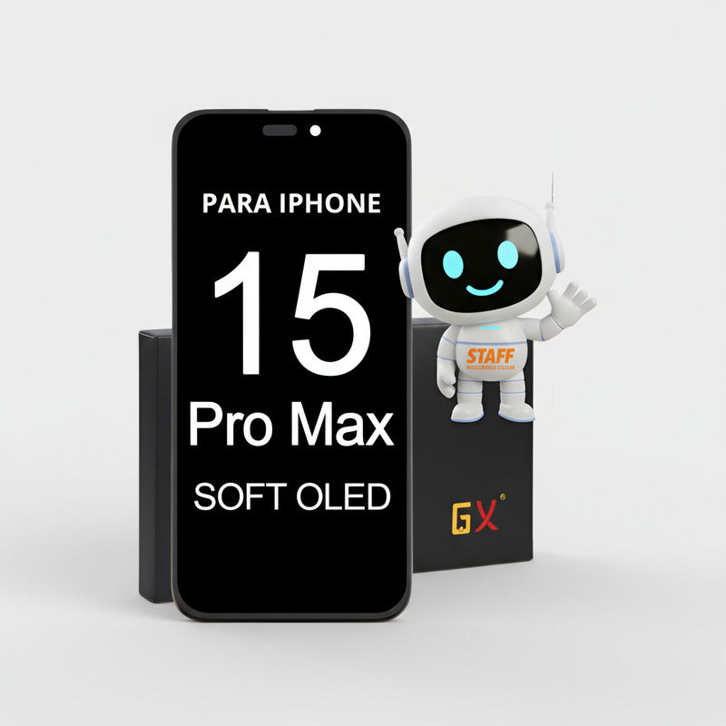 Pantalla iPhone 15 Pro Max Soft OLED GX Negra | Display + Táctil