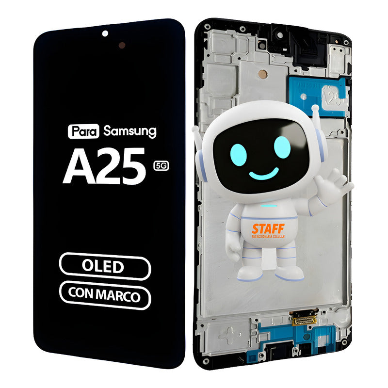 Pantalla Display Para Samsung A25 5g A256 Oled Marco Premium Negro