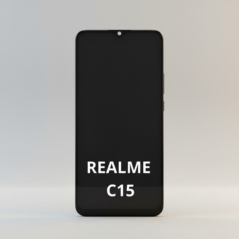 Pantalla Compatible Realme C15 Alta Calidad Premium Negro